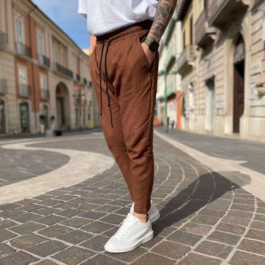 Pantalone Japan di lino Avana 2.0 - Flag Store